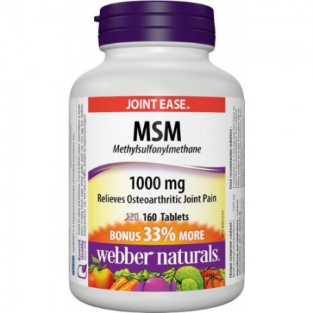 MSM 1000 mg (methylsulfonylmethane) BONUS Webber Naturals