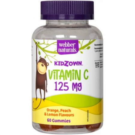 Vitamín C 125 mg pre deti, NATURAL GUMMY 60gum