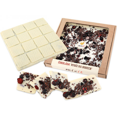 Čokoláda Biela - Ríbezle na bôboch 250g