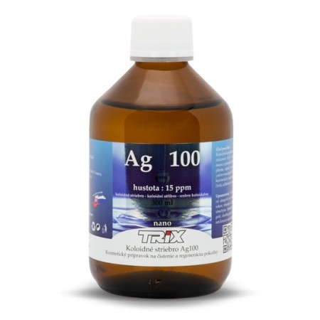 Koloidné striebro Ag100 15 ppm 300 ml