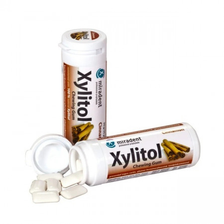 Miradent Xylitol žuvačky - Škorica 30 ks