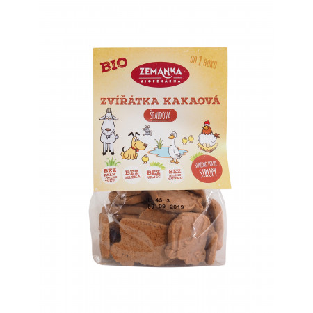 Špaldové bio zvieratka kakaové 100g