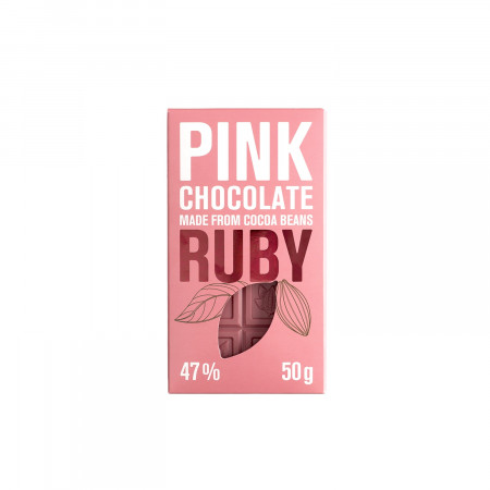 RUBY Mliečna čokoláda z kakaových bôbov RUBY 50g