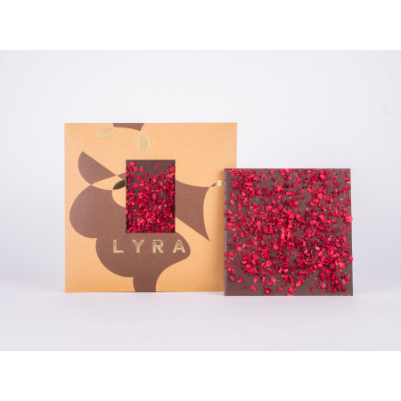 Lyra Naša Horká/Dark 70% - Višňa Malina čokoláda s posypom 80g