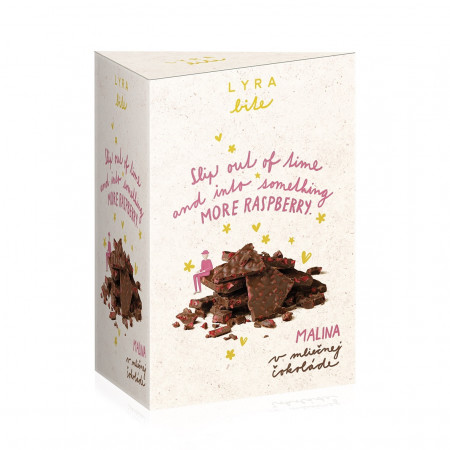 Lyra Bite Malina / Mliečna 50% 100g