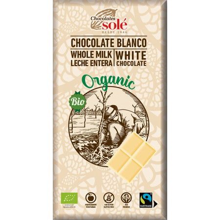Bio biela čokoláda SOLÉ 90 g