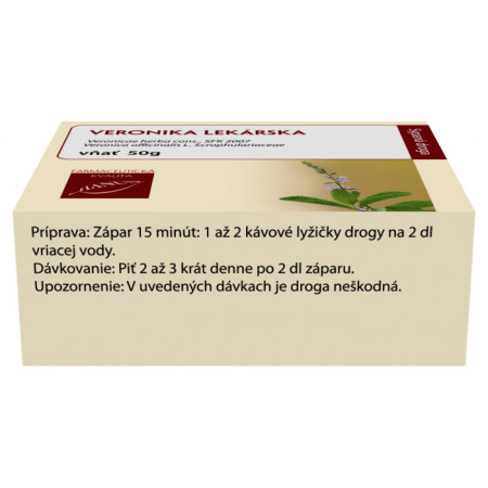 Veronika lekárska vňať, 50 g