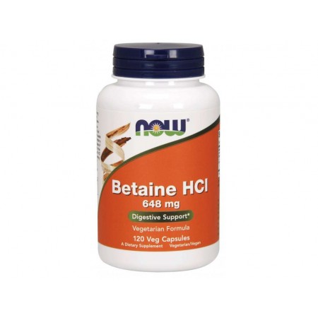 Betaine HCl, vegetariánsky, 648 mg NOW