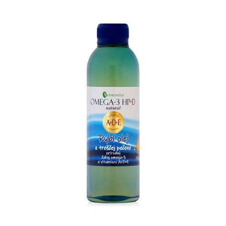 Omega-3 HP+D natural rybí olej z treščej pečene 270ml