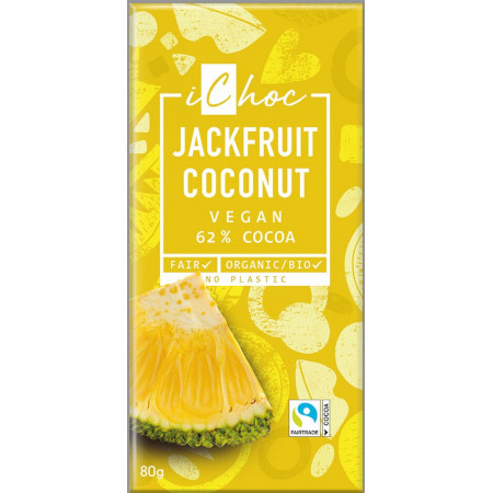 Bio vegan čokoláda s jackfruit a kokosom iChoc 80 g