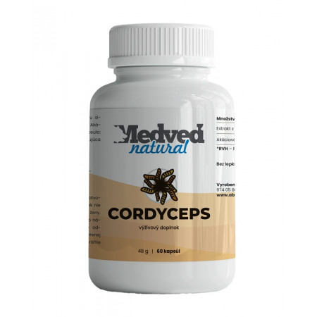 CORDYCEPS 7% cordycepínu 60 kapsúl 48g Medveď natural