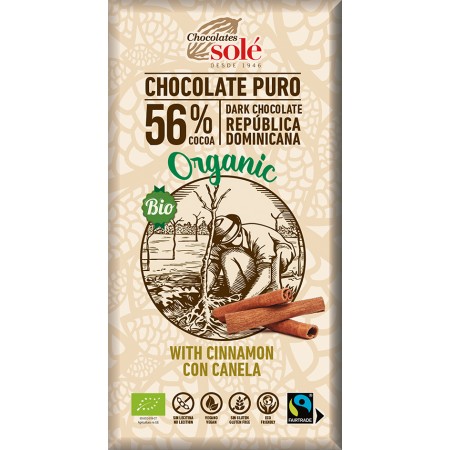 Bio horká čokoláda so škoricou SOLÉ 100 g