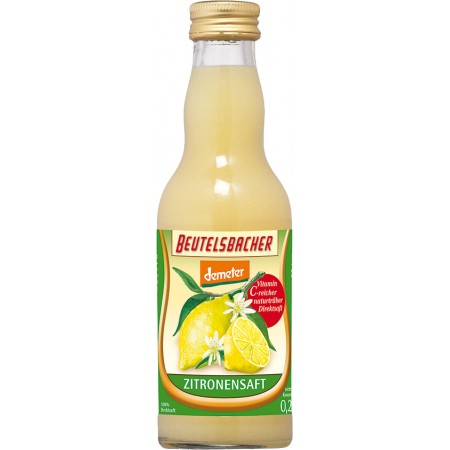 Bio citrónová šťava 100% Beutelsbacher 0,2l