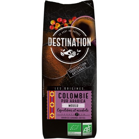 Bio káva mletá Kolumbia Destination 250 g