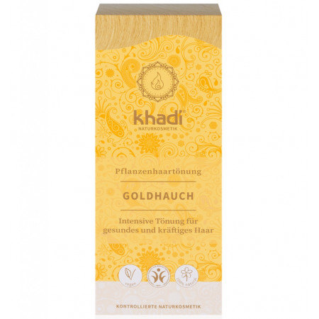 Khadi rastlinná farba na vlasy ZLATÝ PRELIV
