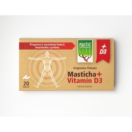 Mastichové Kapsuly Masticlife + Vitamín D3 - 20 ks