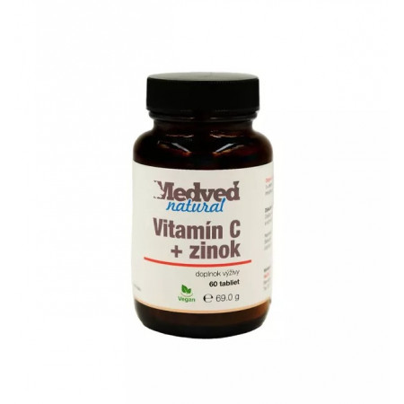 Medveď natural Vitamín C + zinok 60 tabliet